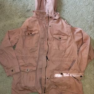 Rose gold khaki jacket